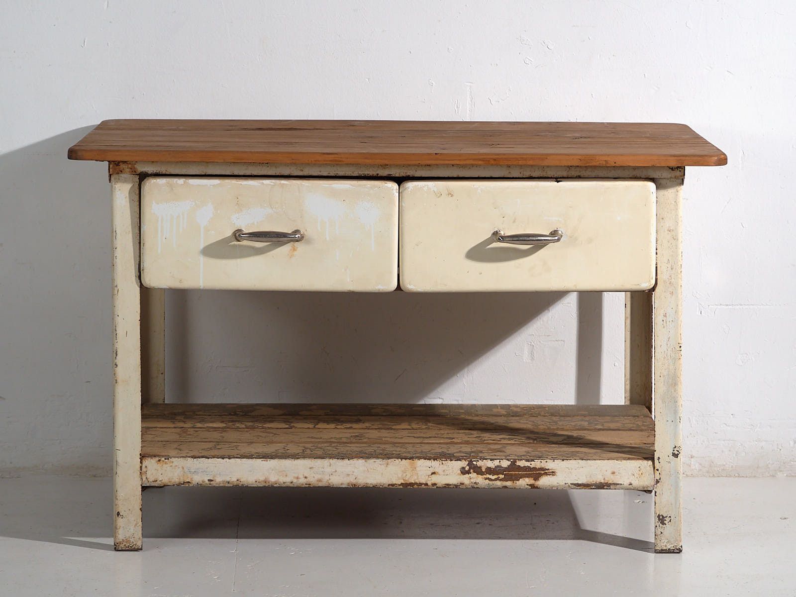 Industrial Work Table With Drawers (C.1940) #75 photo vinterior