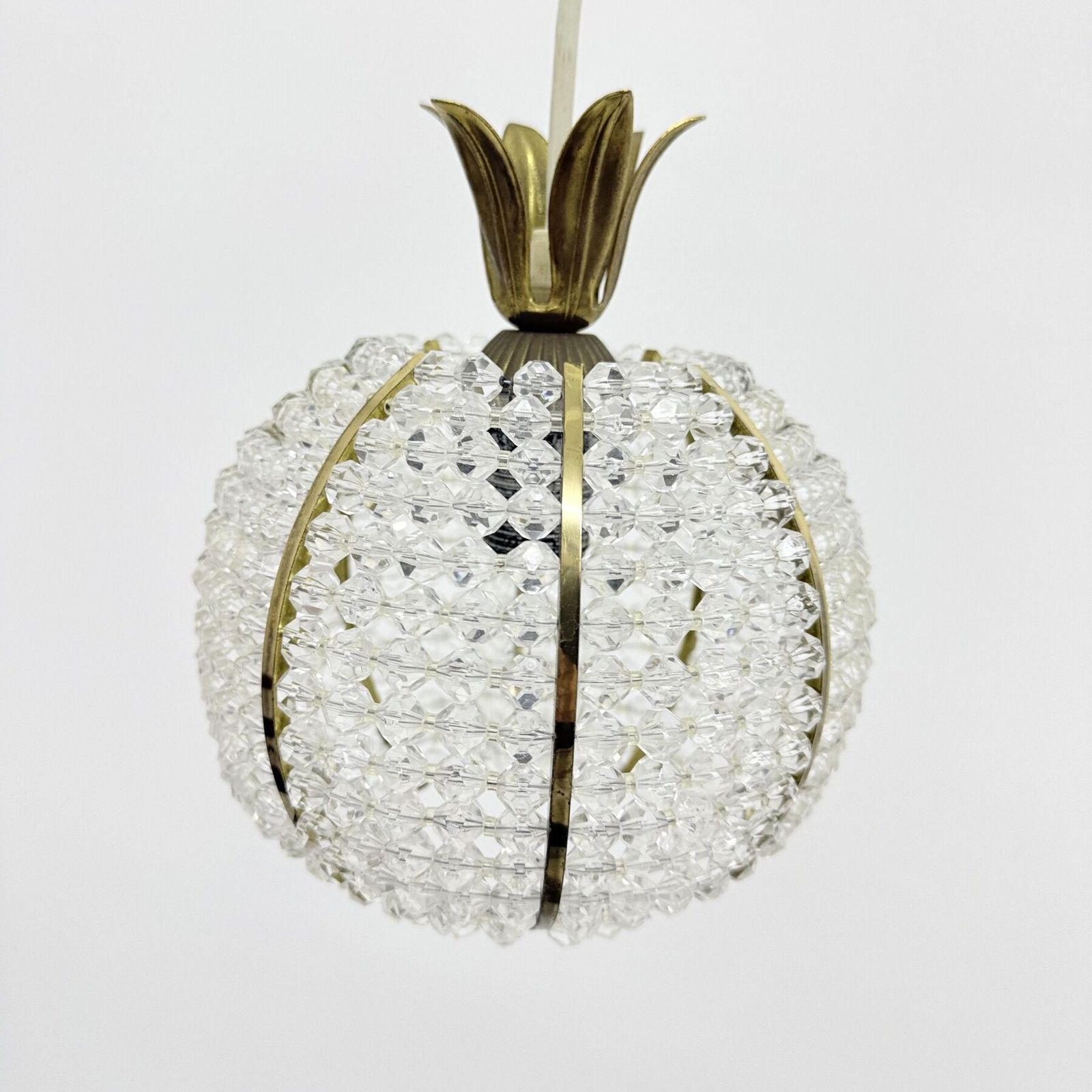 Zeldzame Cascade Hanglamp Met Ananasdesign En 3 Bollen Van Emil Stejnar, Ca. Jaren 1950 photo buy