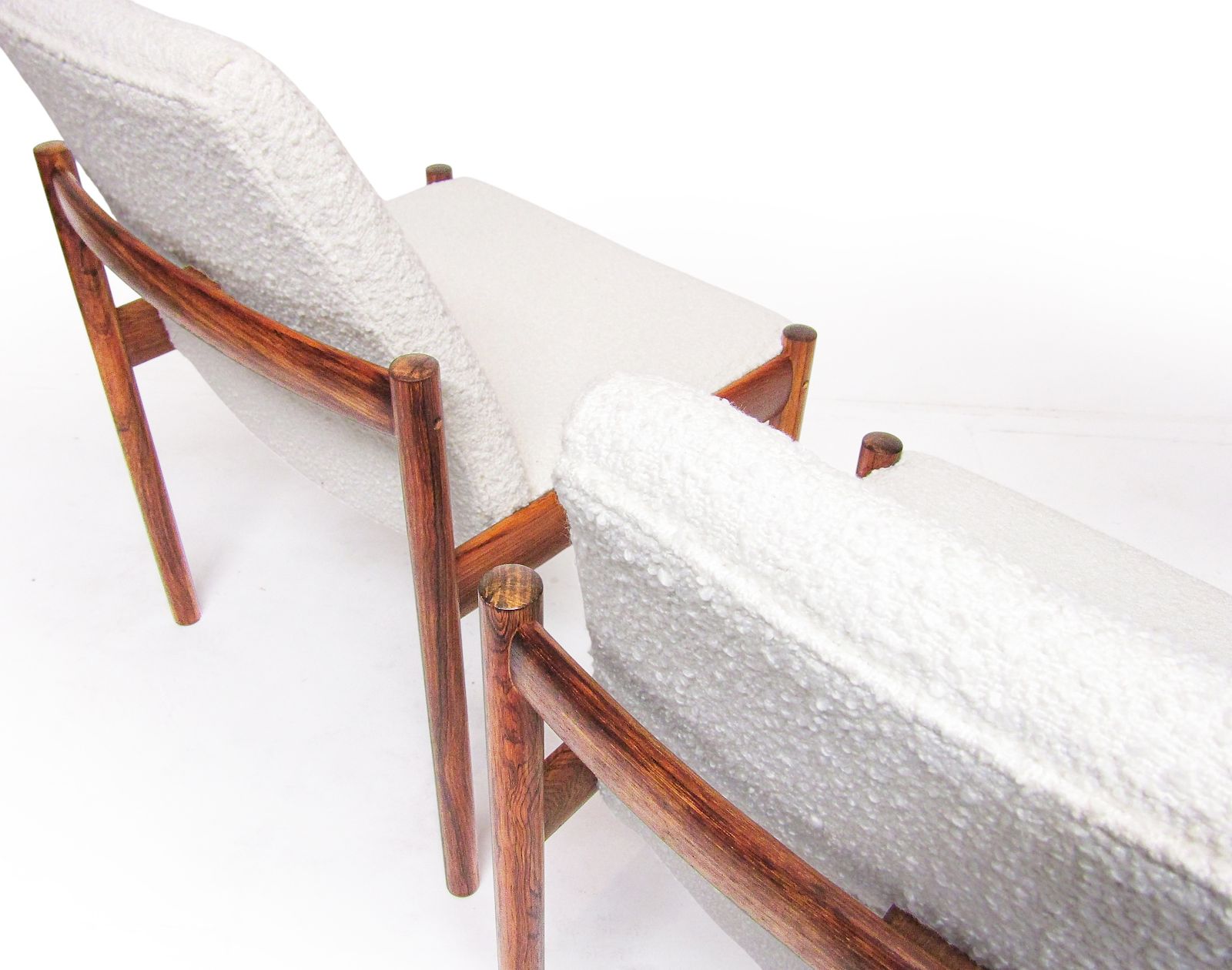 1800.0 Two 1960s Side Lounge Chairs In Rosewood And Bouclé By Sven Ivar Dysthe For Dokka photo
