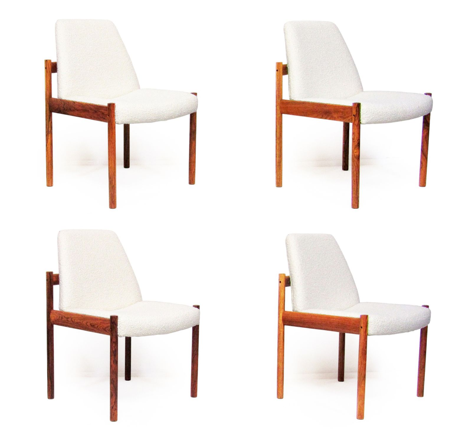 Two 1960s Side Lounge Chairs In Rosewood And Bouclé By Sven Ivar Dysthe For Dokka photo buy