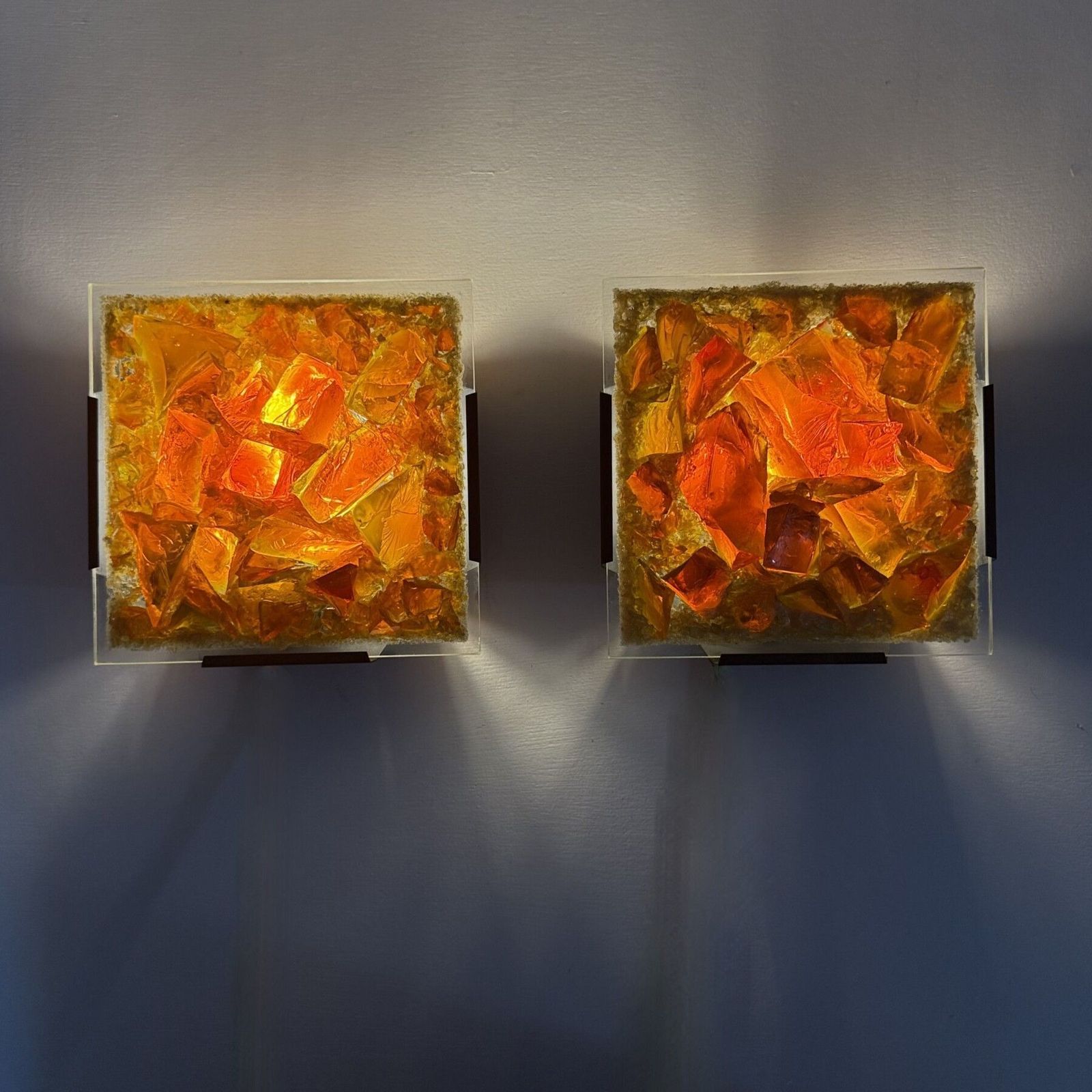 Mid Century Design Pair Of Cosack Leuchten Glass Wall Lamp , 1970’s photo for sale