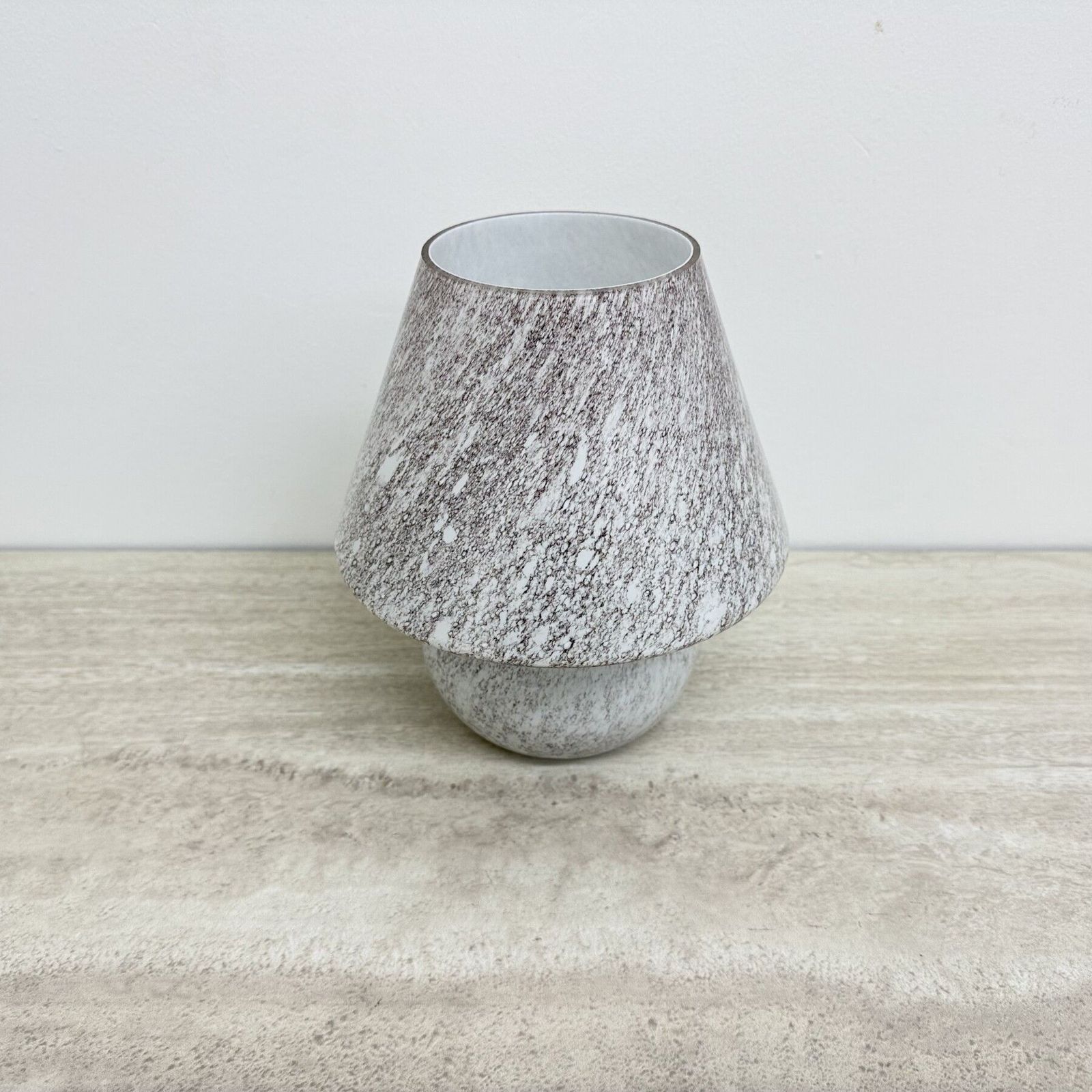 189.0 Mid Century Design Paddenstoel Glazen Tafellamp, Jaren 1970 photo