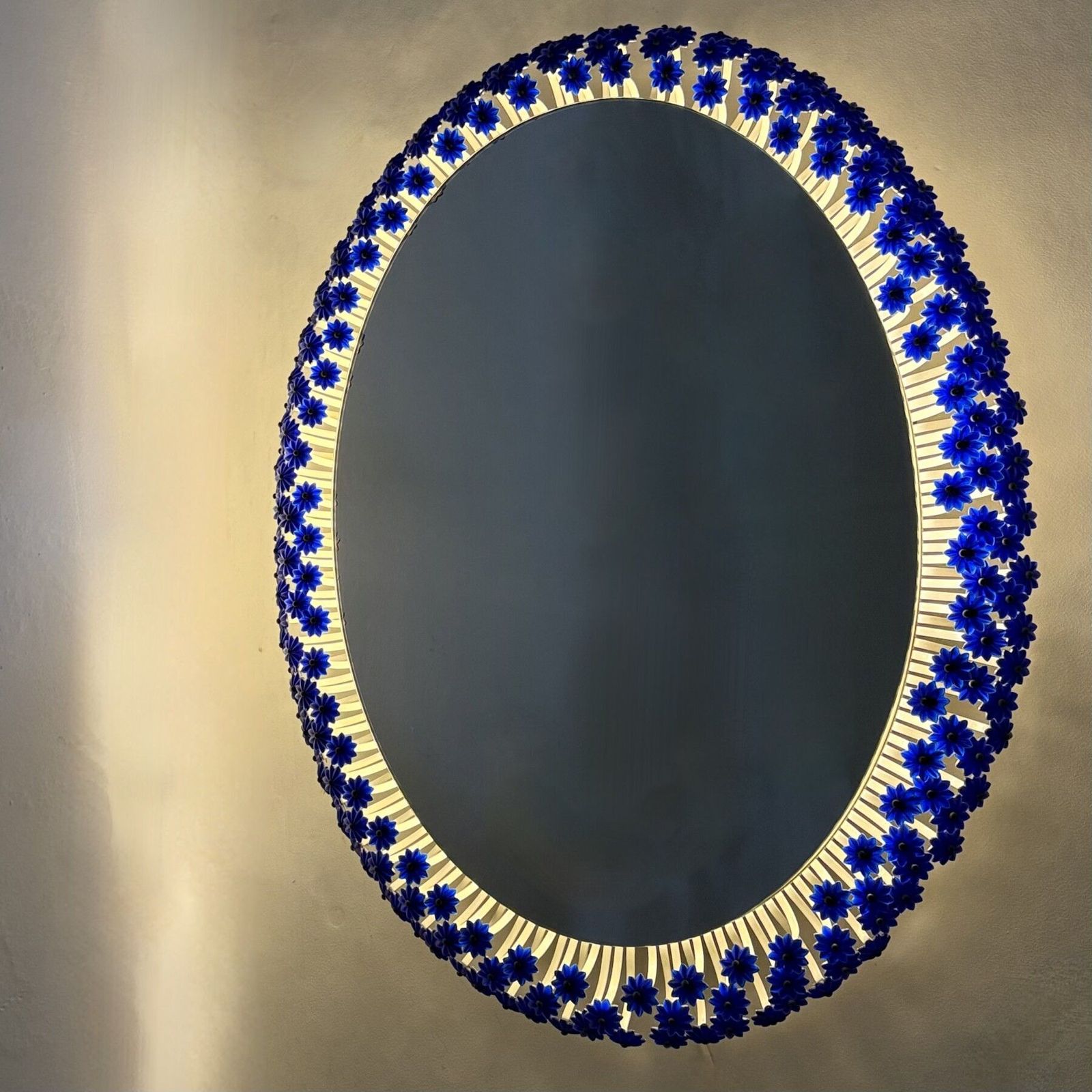 Vintage Large Back Light Mirror By Emil Stejnar For Rupert Nikoll 1950s photo 2690.0
