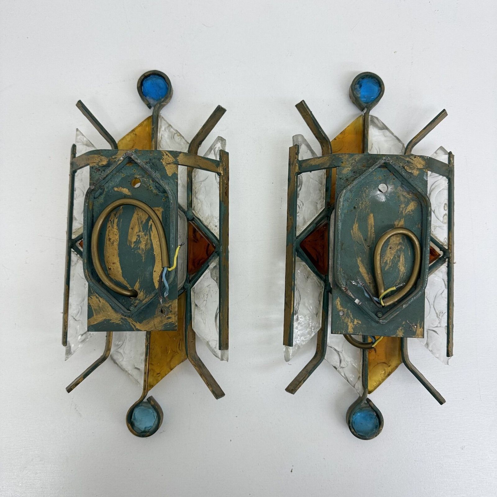 Set Of 2 Poliarte Wall Lamps By Albano Poli , 1970s Italy photo buy