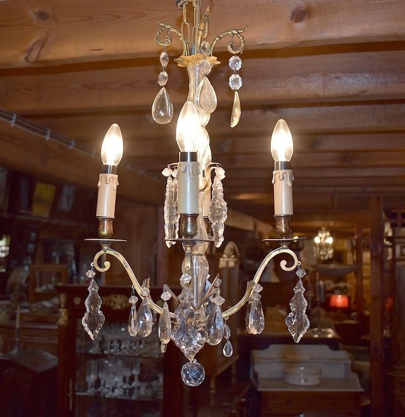Bronze Chandelier And Crystal Twentieth Century photo furniture