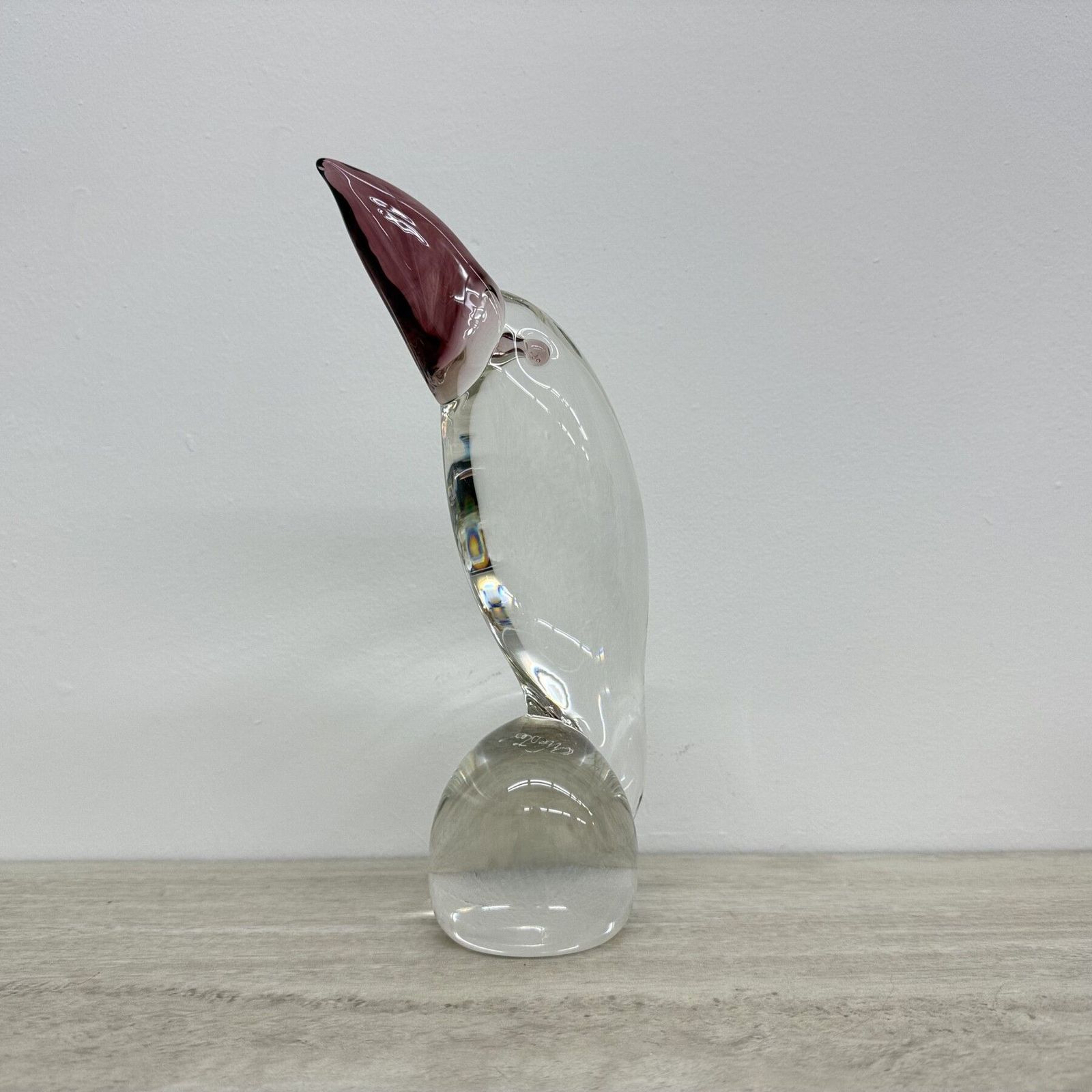 Rare Large Signed Livio Seguso Murano Glass Sculpture Of Toucan 1970s photo buy