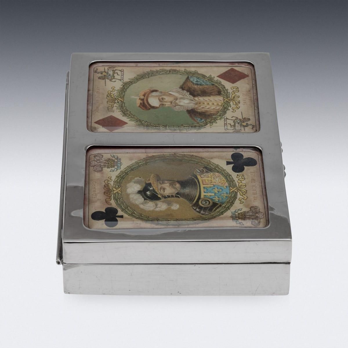 Edwardian Solid Silver Playing Cards Box By Levi & Salaman, 1902 photo 2543.0