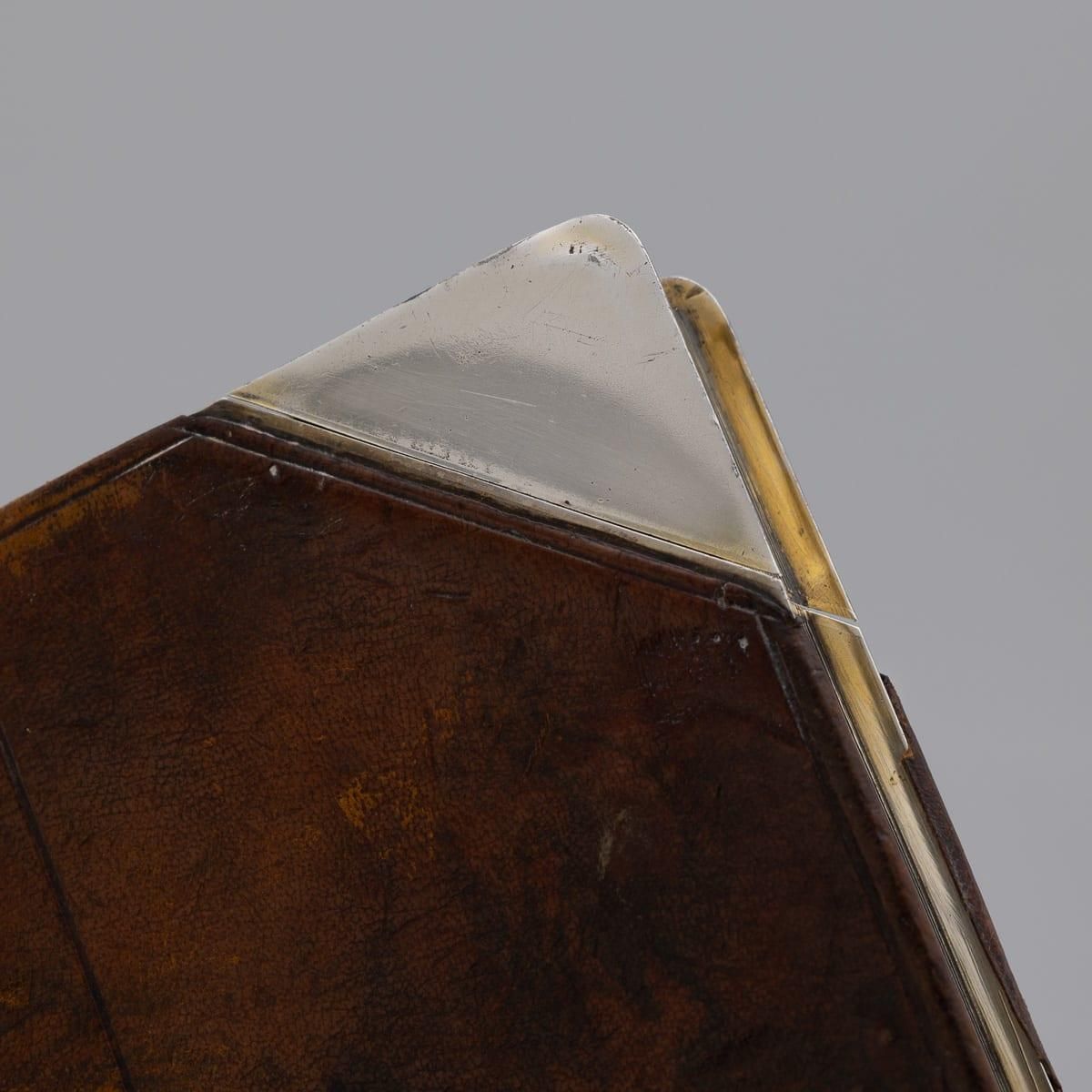 20thc Novelty Silver Plate & Leather Book Shaped Hip Flask By J Dixon & Sons photo vinterior