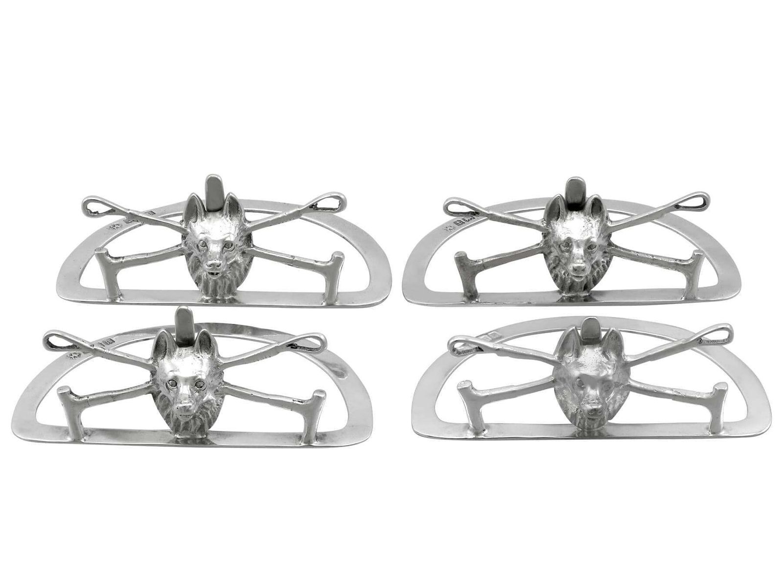 Edwardian Sterling Silver Menu / Card Holders photo furniture