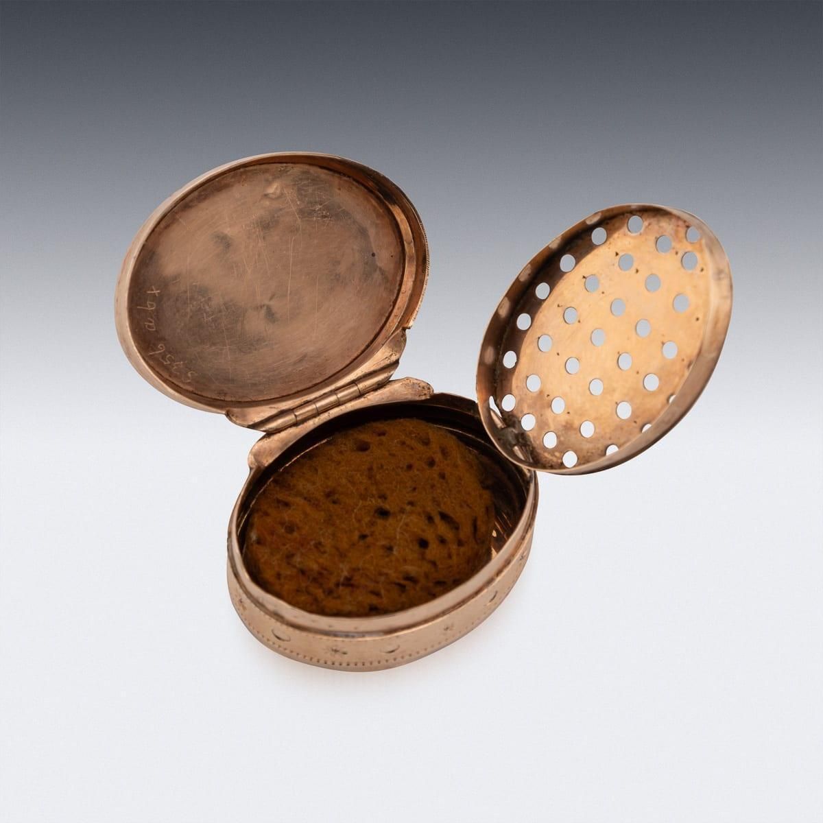 Antique 19th Century Georgian 18k Solid Gold Oval Vinaigrette C.1800 photo 2395.0