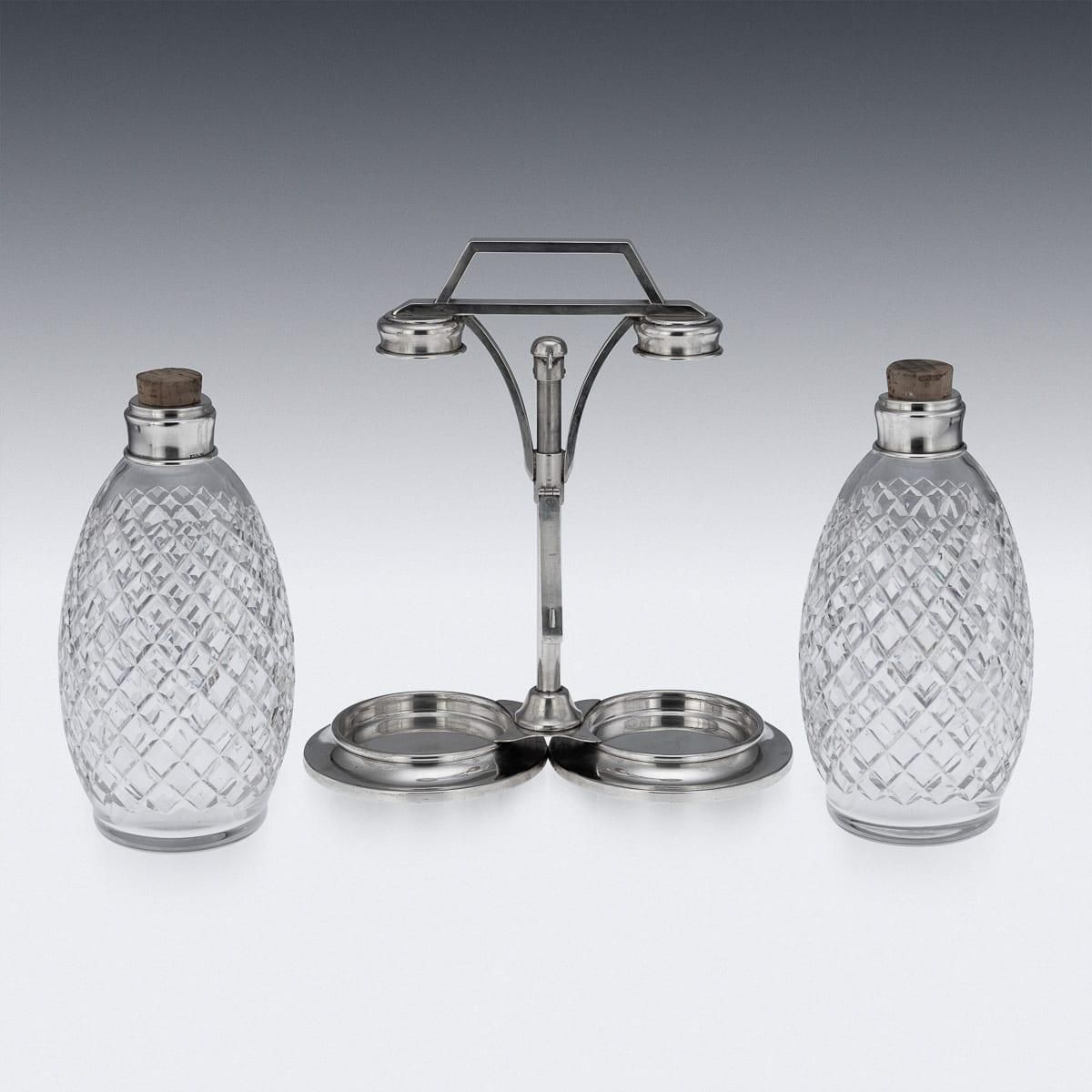 3867.0 Antique Tantalus By Tiffany & Co., Solid Silver & Cut Glass, 1920 photo