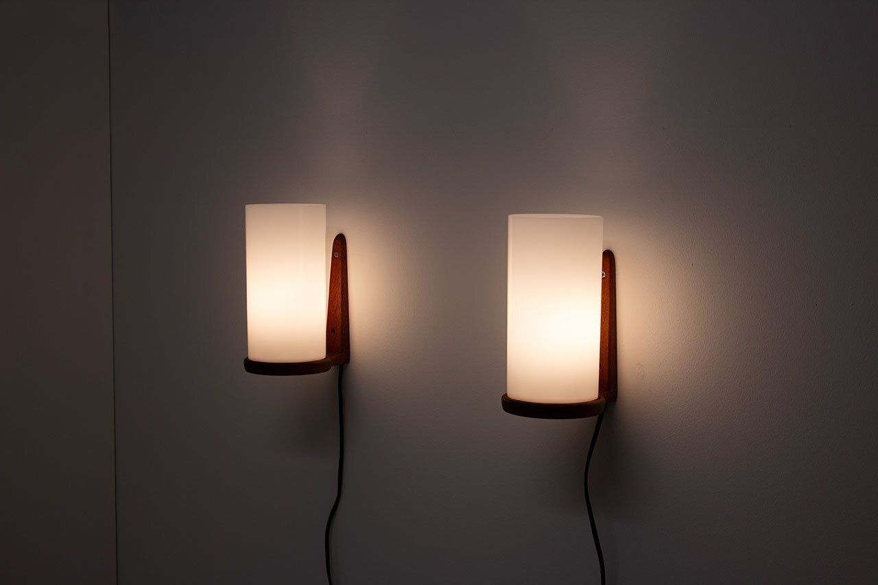 Teak & Acrylic Wall Lamps By Luxus, 1960s, Set Of 2 photo buy