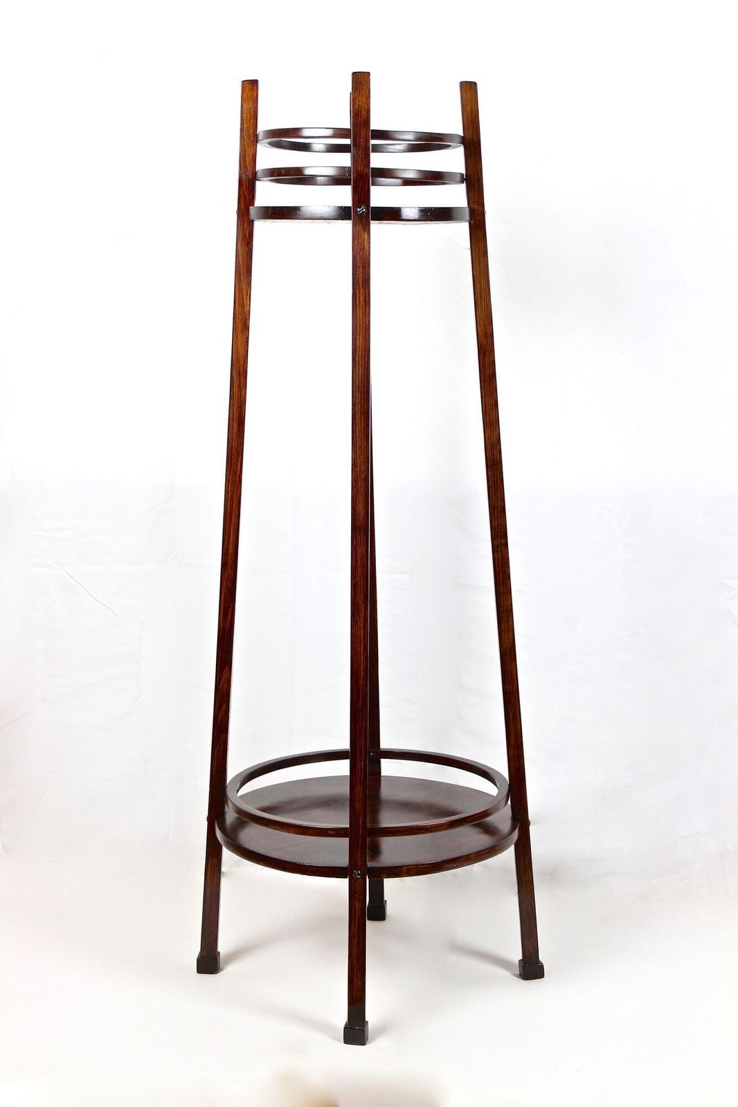 20th Century Art Nouveau Bentwood Pedestal By Thonet   Mod. 9531, At Ca. 1906 photo vinterior