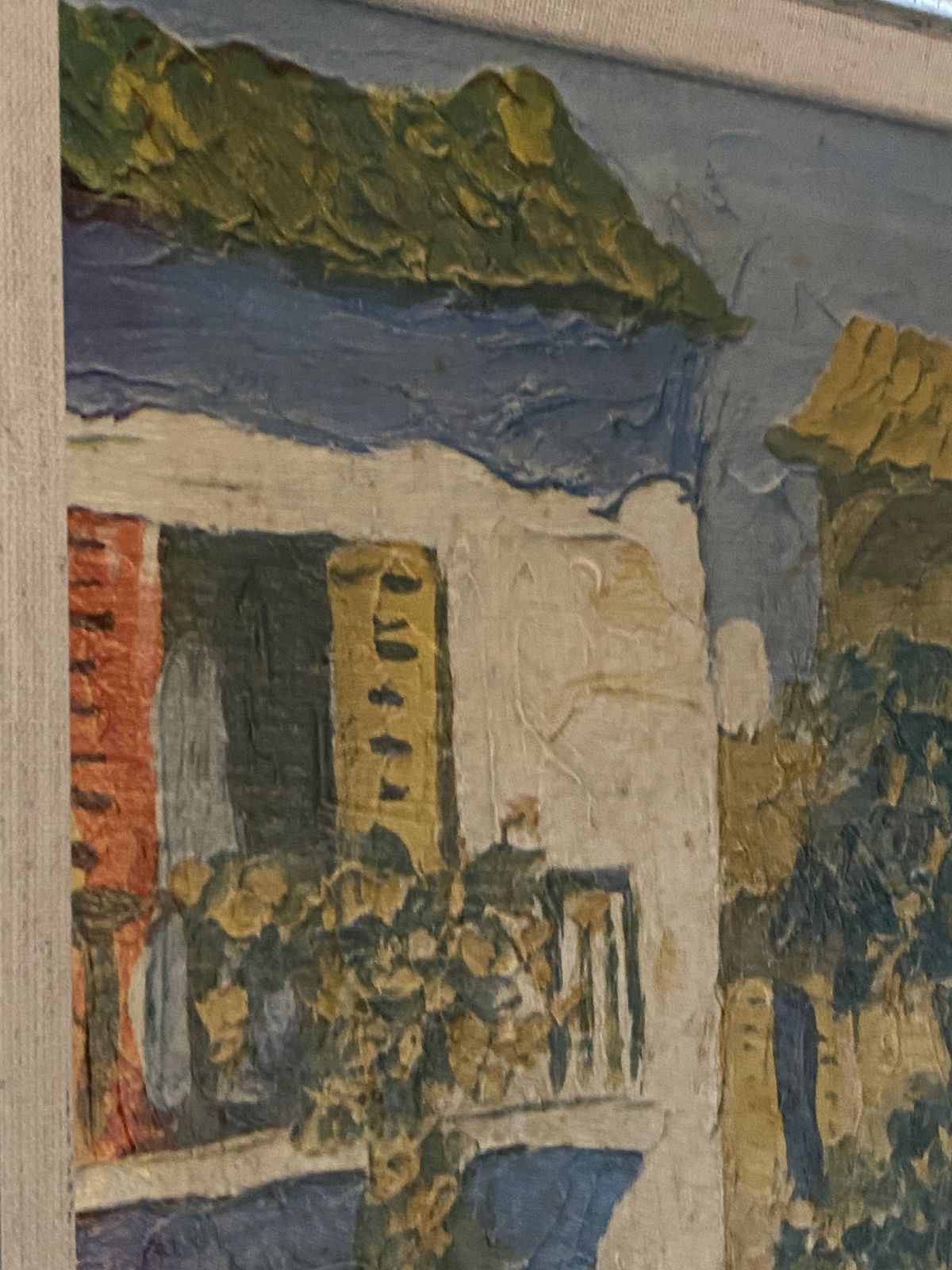 Chandos 1960s Oil On Canvas, Contemporary photo vinterior