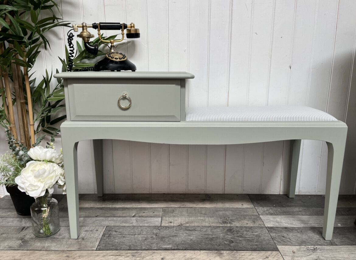 Old Charm Style Vintage Telephone Seat/Table Hallway Unit Ready To Upcycle photo buy
