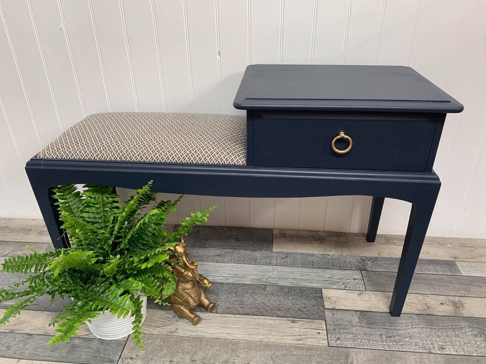 photo furniture Old Charm Style Vintage Telephone Seat/Table Hallway Unit Ready To Upcycle