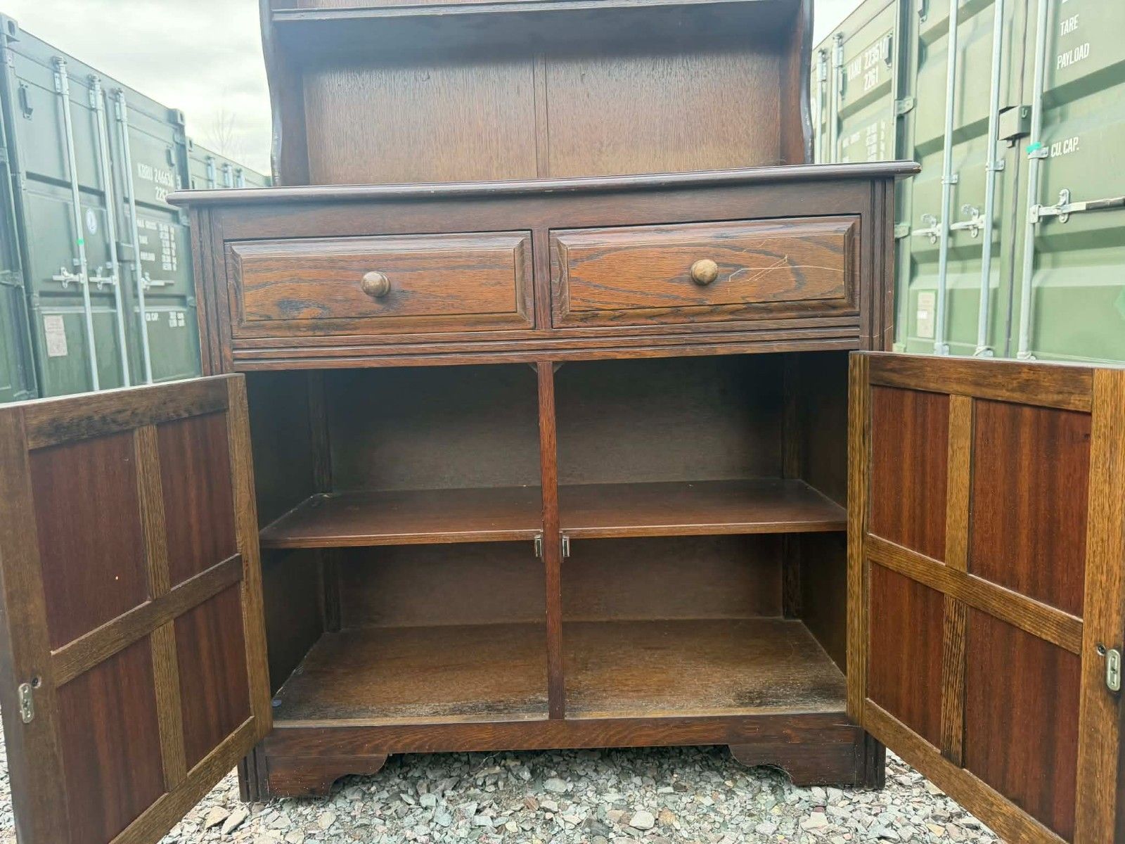 Vintage Small Welsh Dresser Plate Rack Storage Ready For Upcycling photo furniture