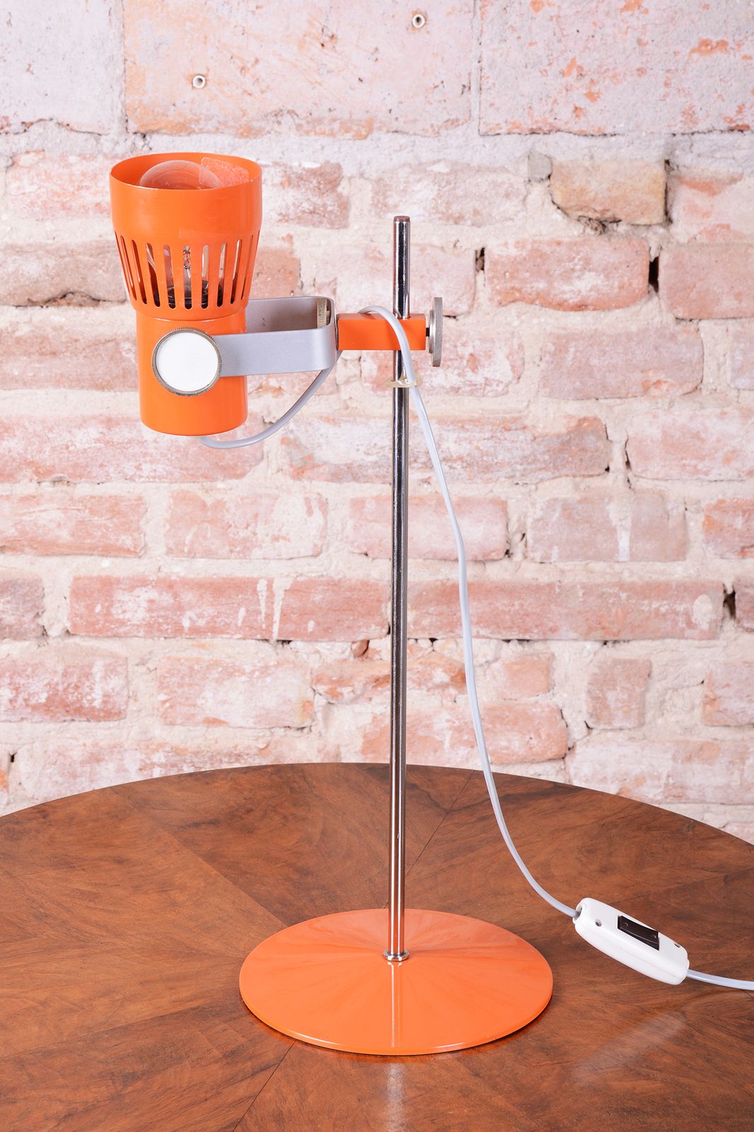 Restored Mid Century Table Lamp, By P. Grus   Kamenický šenov, Czech, 1960s photo furniture