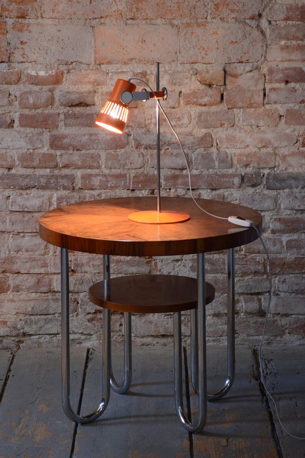 photo furniture Restored Mid Century Table Lamp, By P. Grus   Kamenický šenov, Czech, 1960s