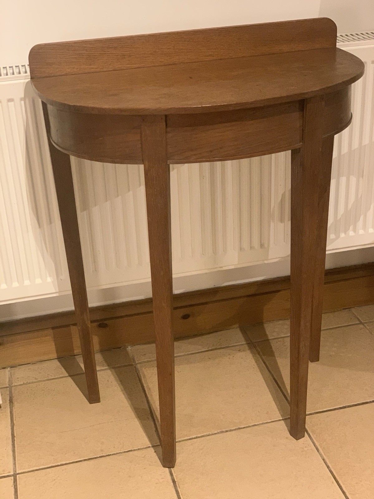 A  Petite 19th Century Demi Lune Side Or Hall Table.