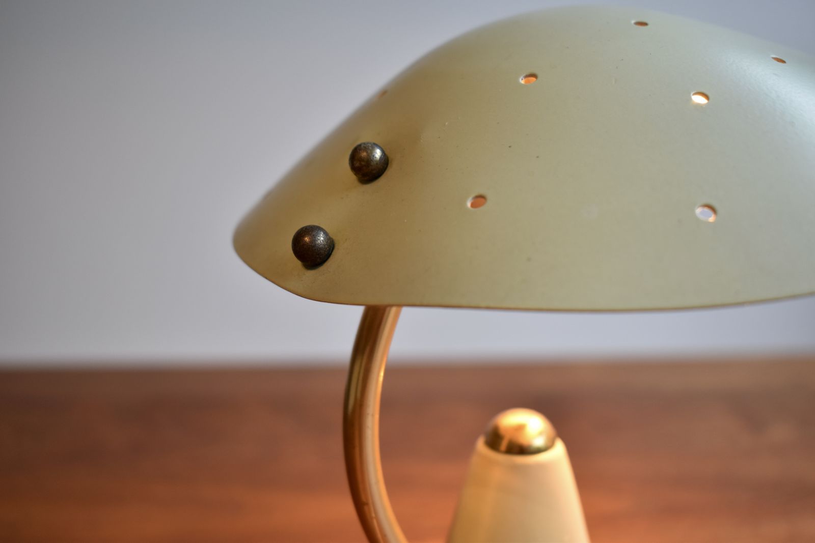 Small 1960s Midcentury Bookshelf Lamp photo vintage