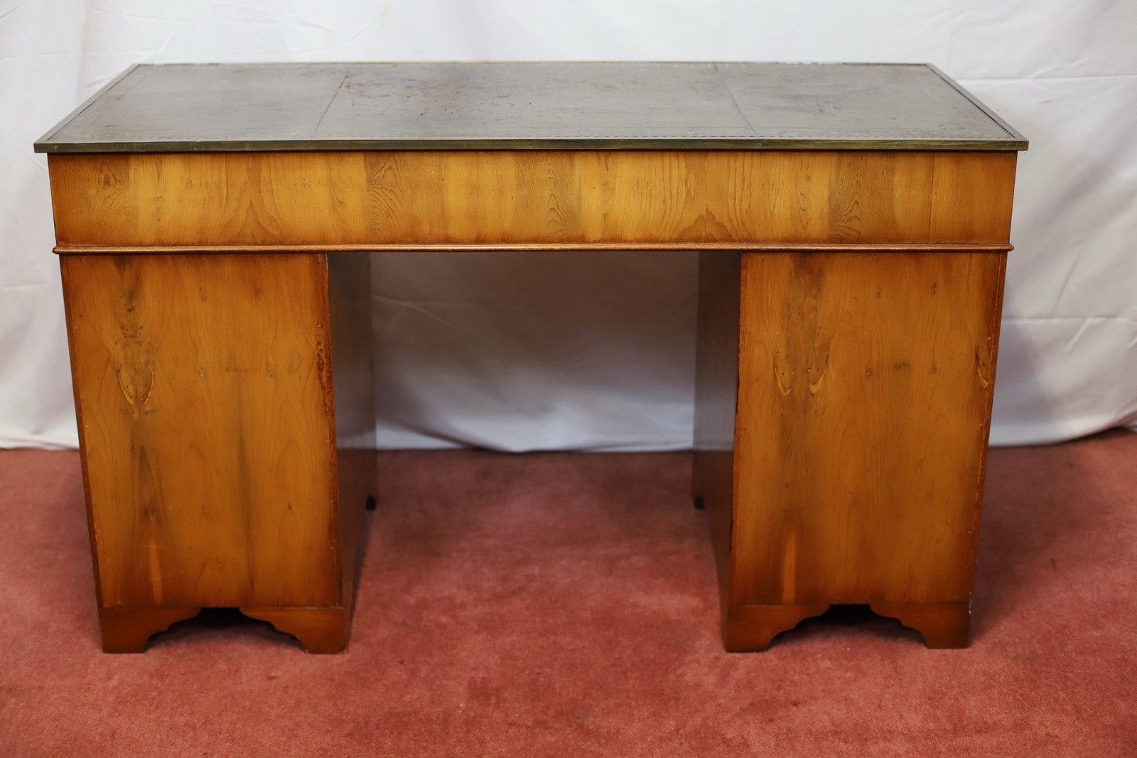 Lovely Military Campaign Style Pedestal Desk photo vintage
