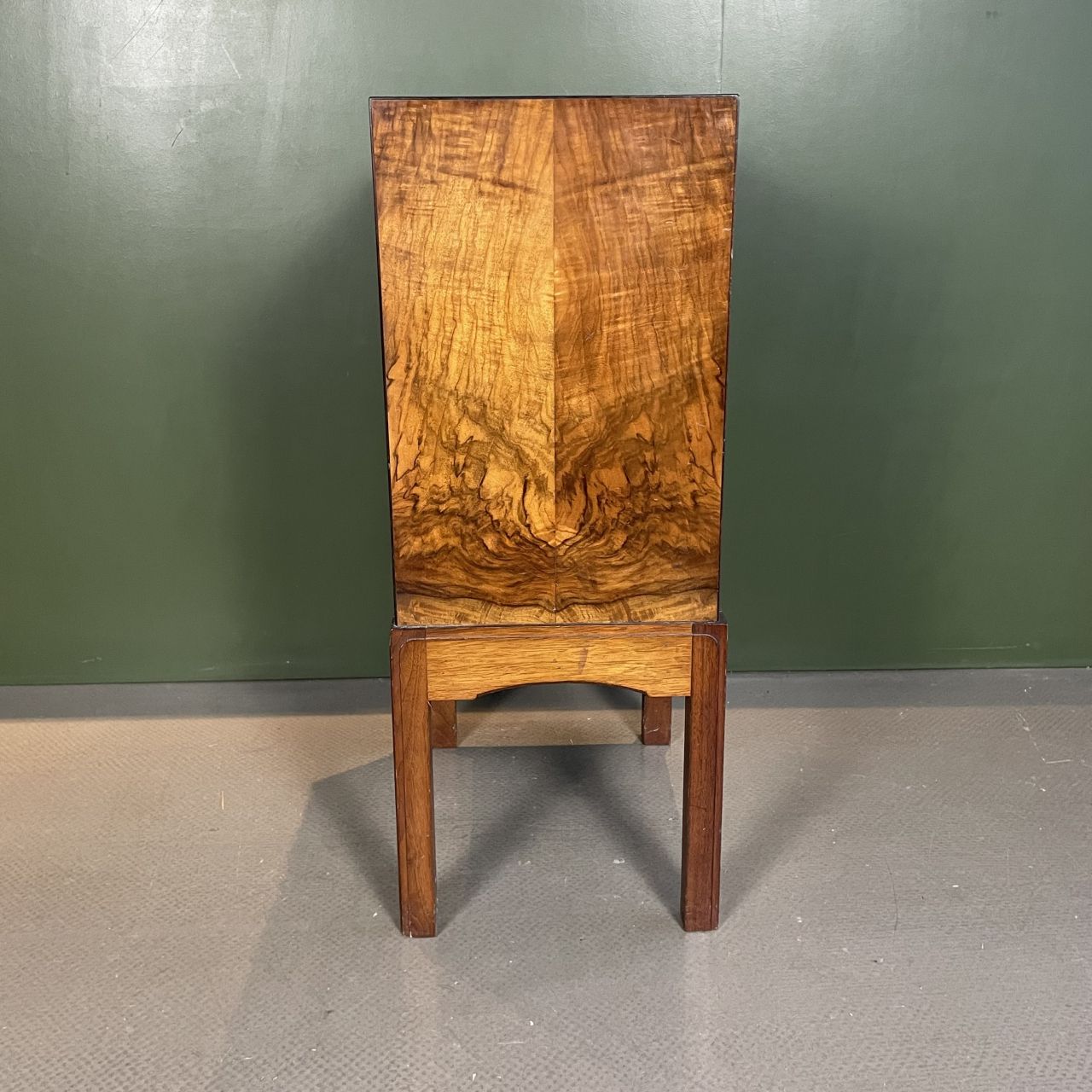 Art Deco Burr Tallboy Cabinet, 1930s photo vinterior