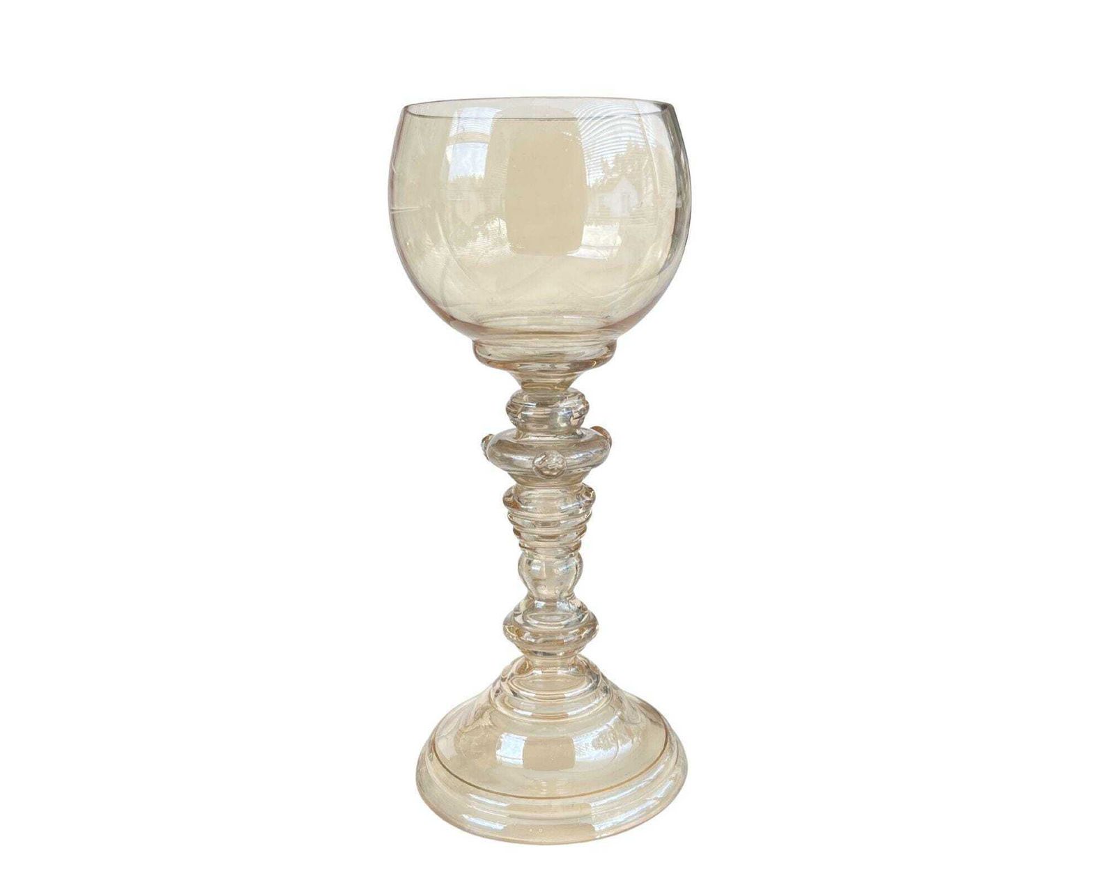 Hollow Stem Goblet Glass | 6pcs | Pearlmutt Theresienthal | Weird! photo Home Decor