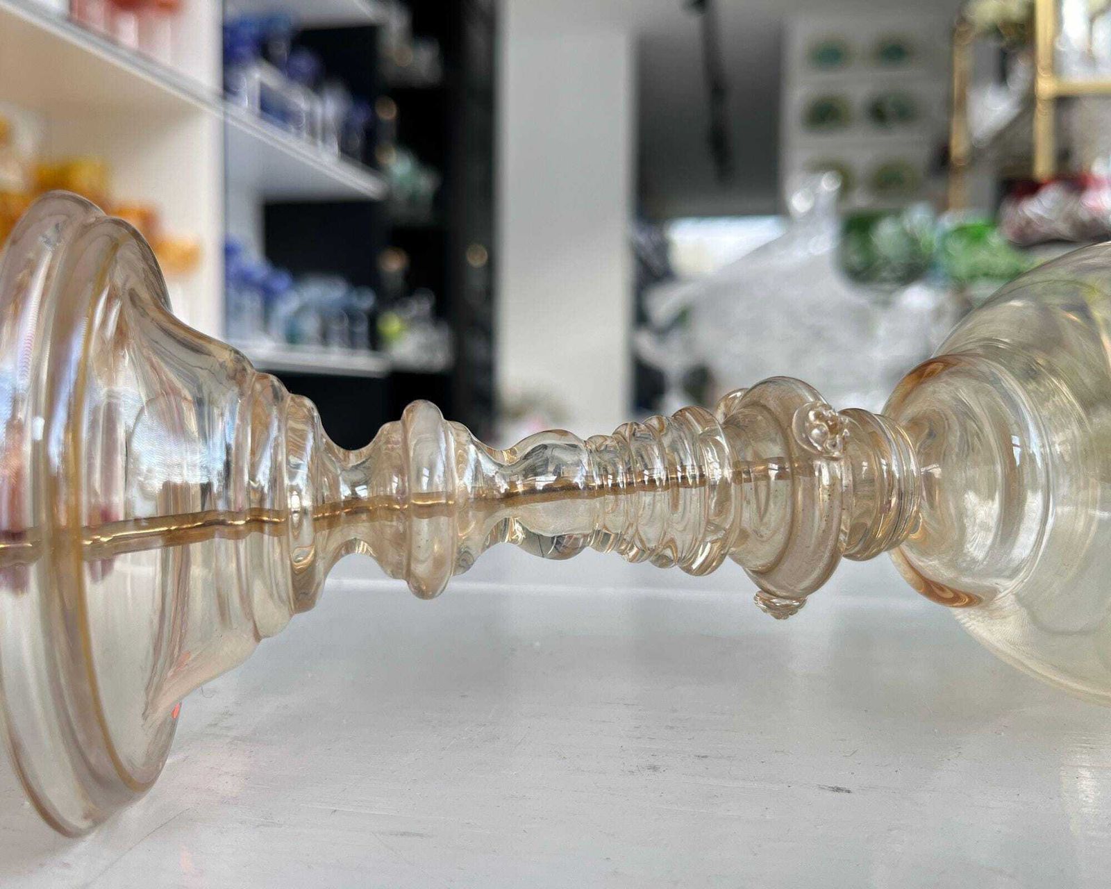 Hollow Stem Goblet Glass | 6pcs | Pearlmutt Theresienthal | Weird! photo vinterior