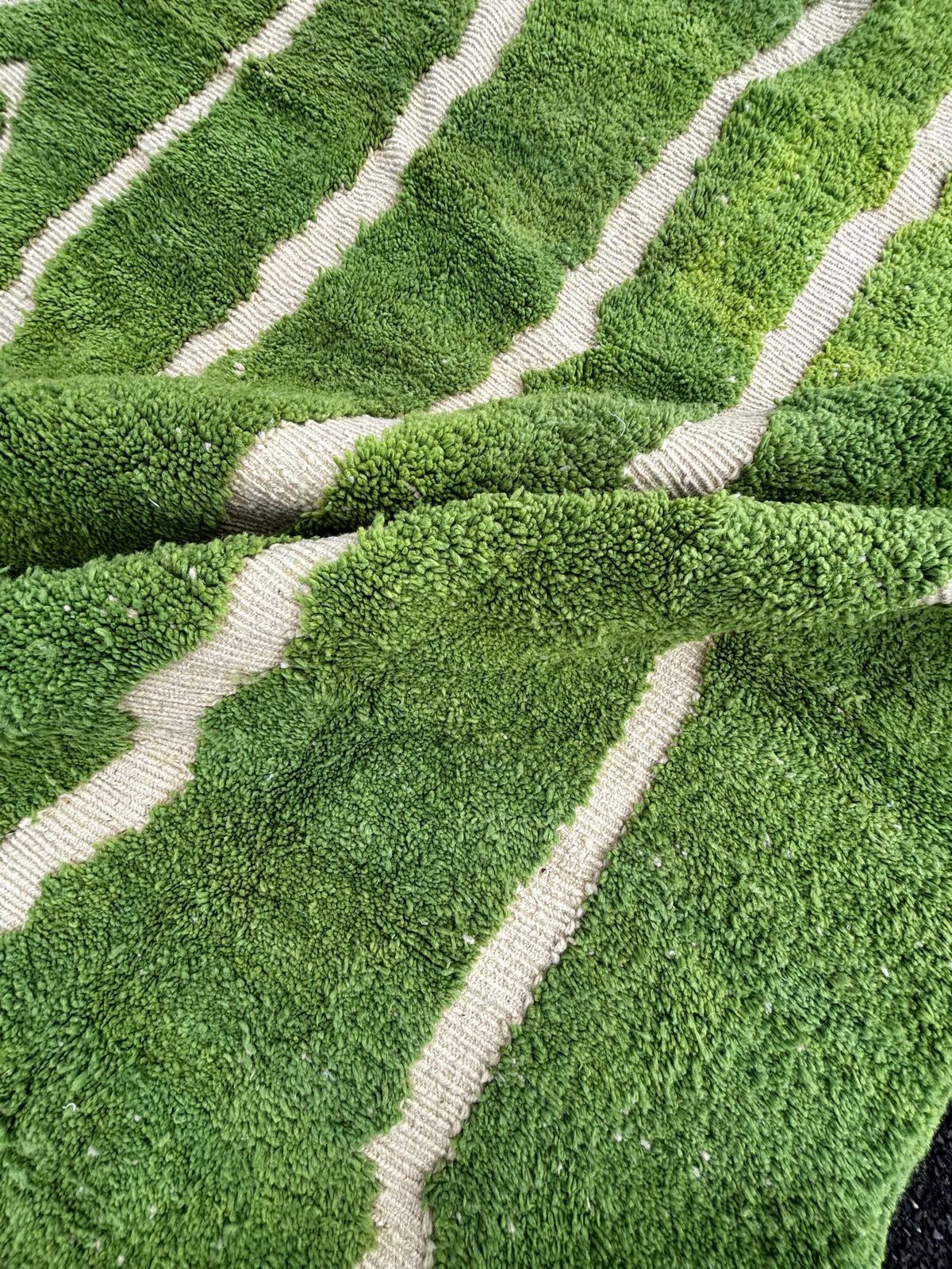 Moroccan Green Rug 200x300 Cm – Handmade Wool Area Rug, Modern Berber Rug, Large Luxury Moroccan Rug photo Textiles