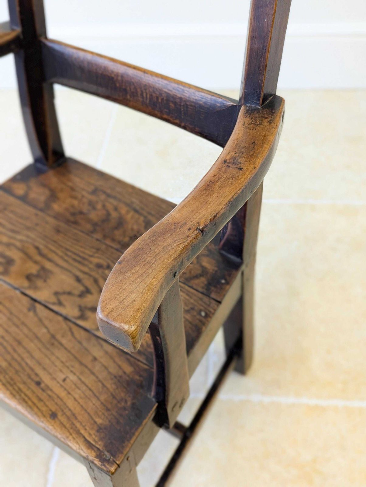 photo vinterior Antique Georgian Oak Vernacular Armchair C.1800