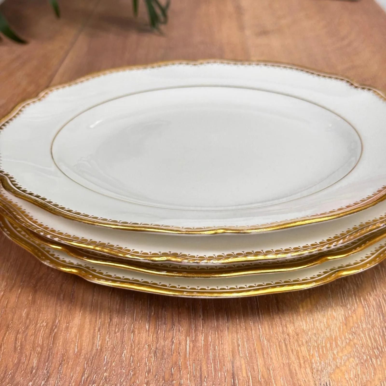 photo buy Set Of 4 Antique Spode Copeland Plates Gold Gilt Rim Waring & Gillow London