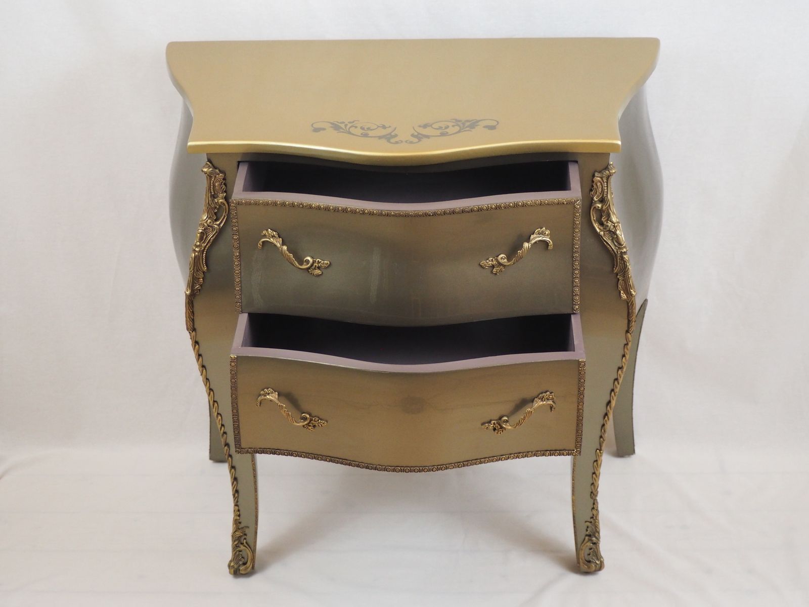 Bombe Louis XV Style Chest Of Drawers photo buy