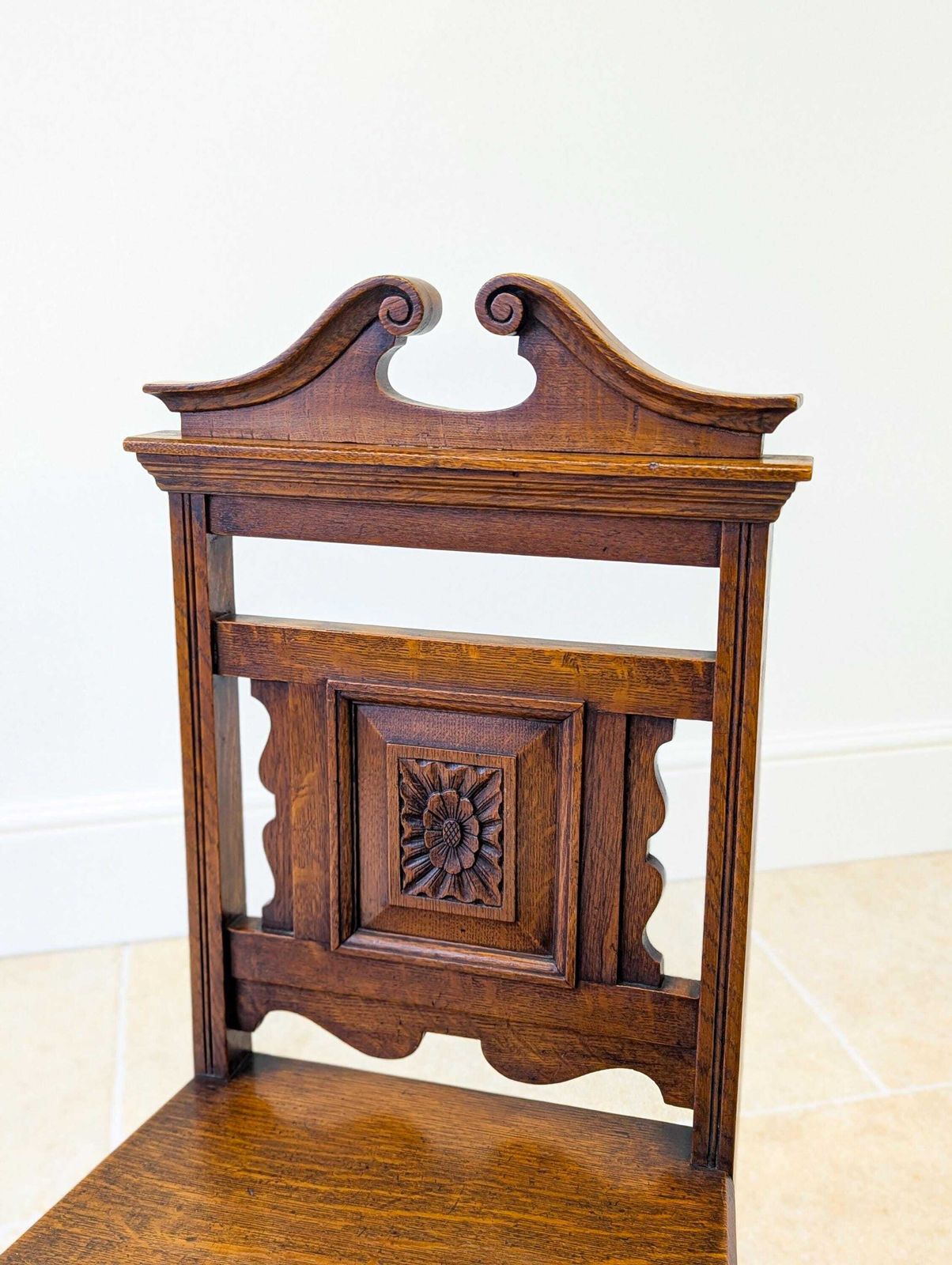 Antique Victorian Oak Hall Chair C.1890 photo 395.0