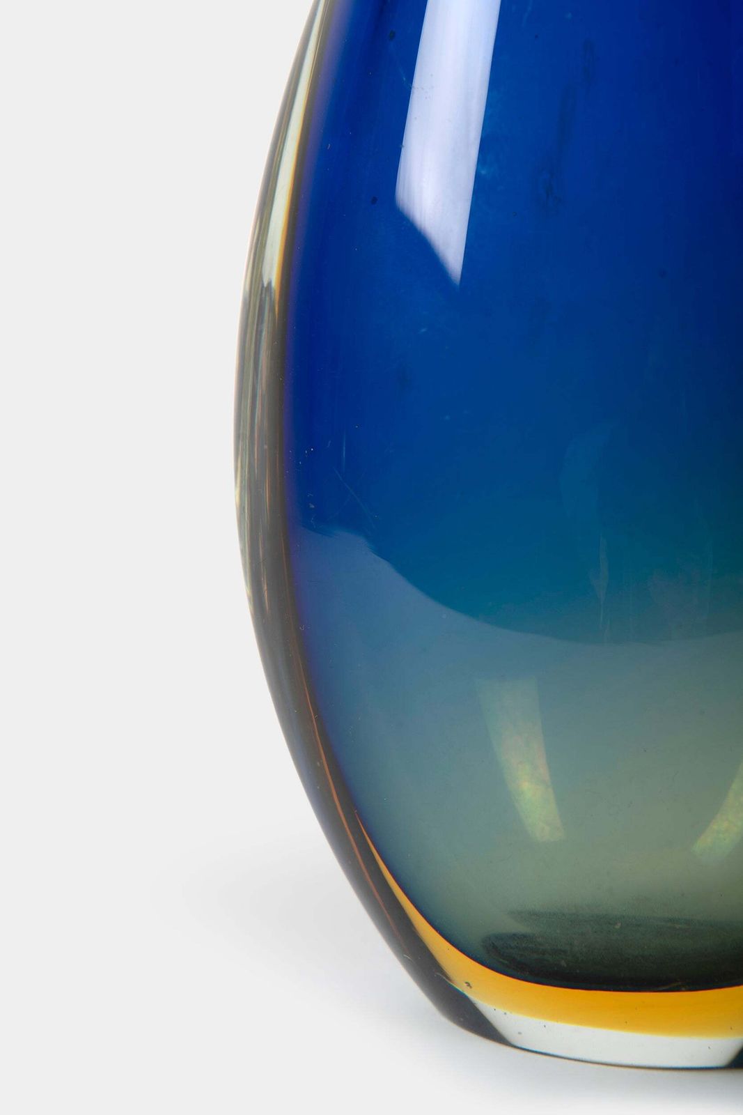 Flavio Poli Glass Vase, Sommerso, 60s photo vinterior