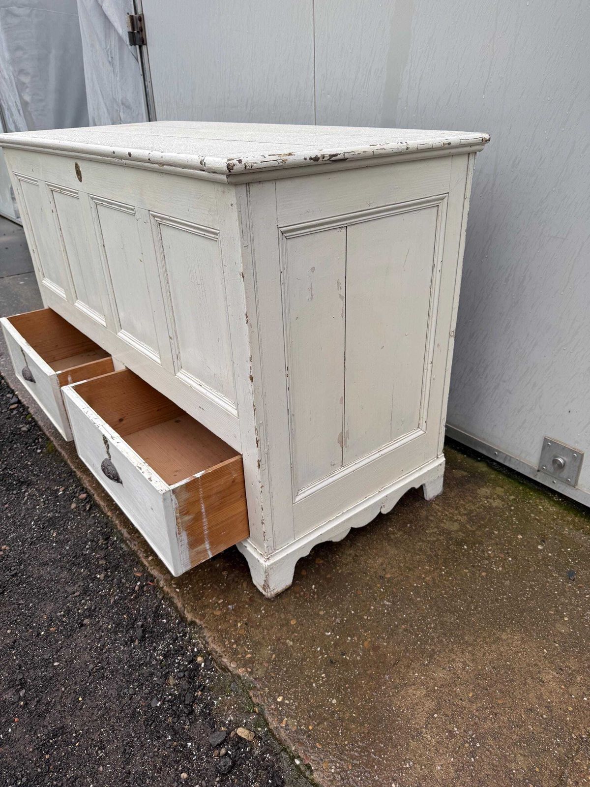 Drawers/Box   Large Victorian Mule Chest, Storage With Drawers photo vintage