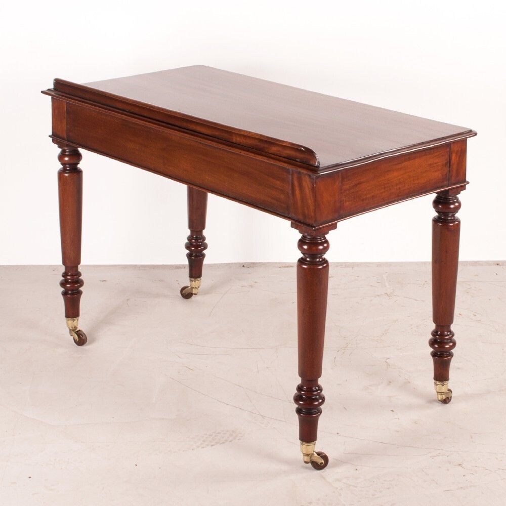 photo furniture Fine Quality 19thc Mahogany Two Drawer Side Table By W Williamson & Sons Of Guildford