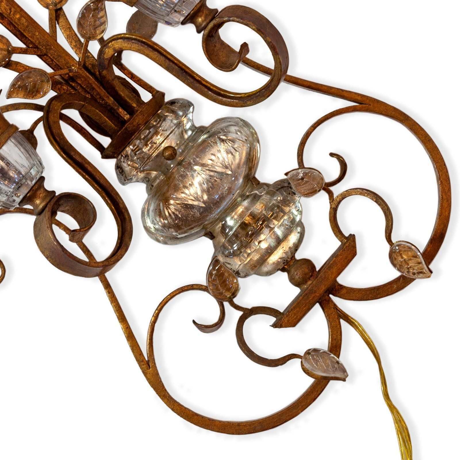 Single Gilded Metal Wall Light By Banci Firenze Of Florence photo for sale