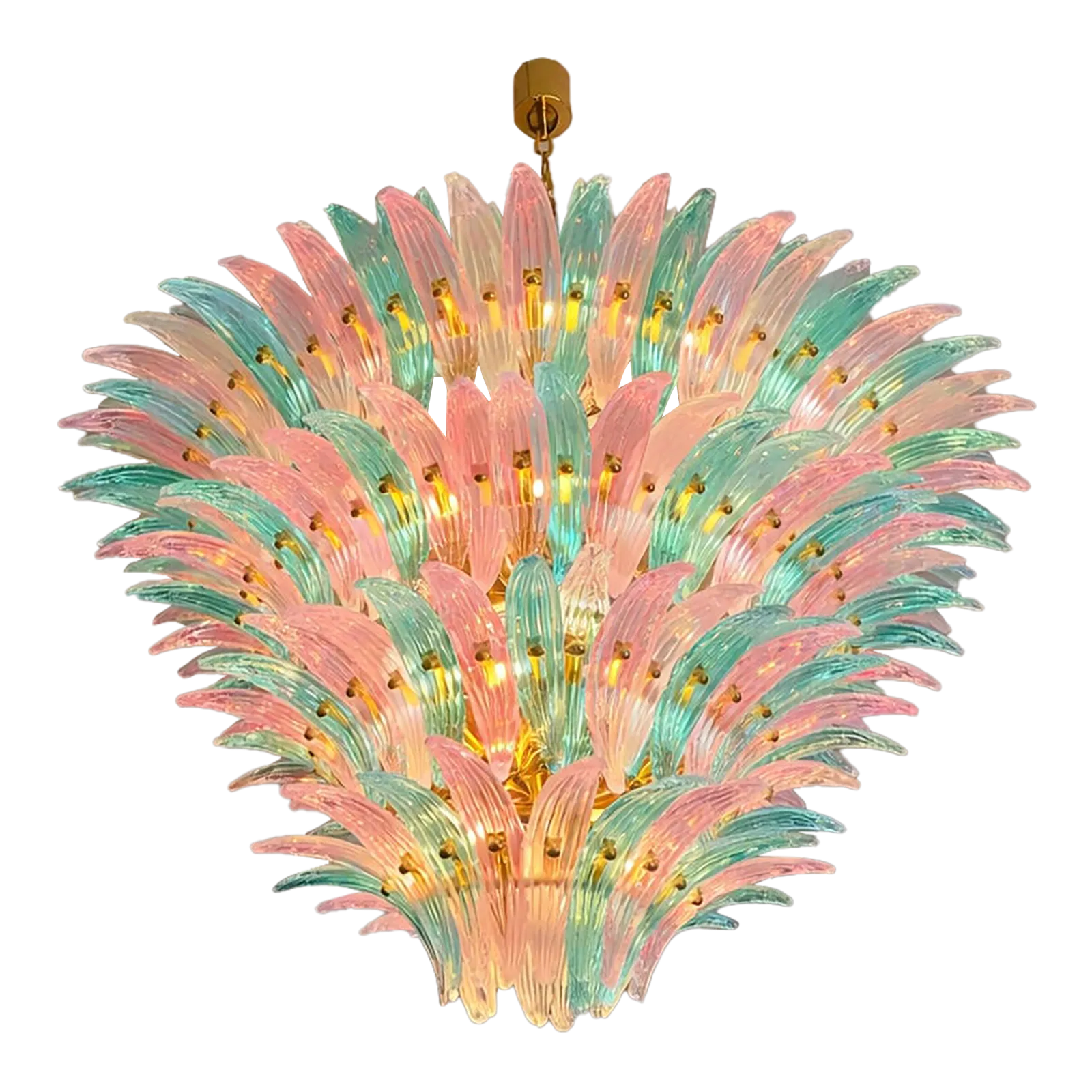 Contemporary Sputnik Murano Style Glass "Palmetta" Multicored Italian Chandelier