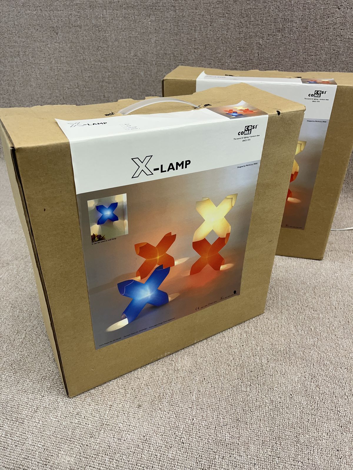 Brand New Cosi Come X Lamp  Protocol Paris Design Set Of 2 , Design 1990s photo furniture