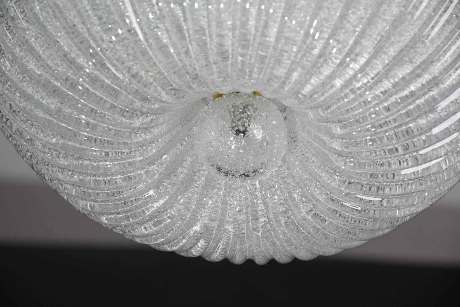 photo vinterior Italian Midcentury Murano Glass Flush Mount Light Barovier Style, 1970s