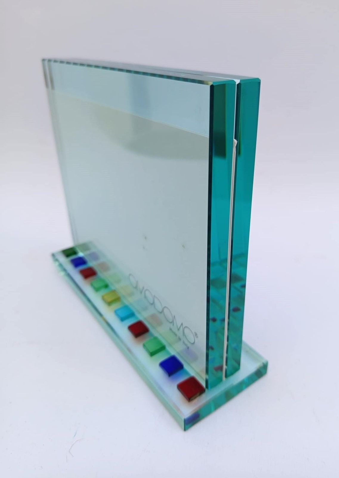 Ovodomo Thick Crystal Glass Photo Frame, Made In Italy, 18x15 Cm photo Home Decor