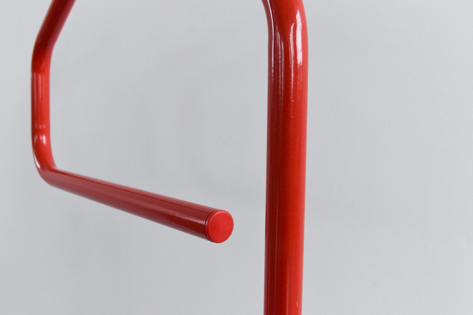 Vintage 1980s Ikea 'Grund / Järpen' Red Metal Vanity Clothes Stand photo 260.0