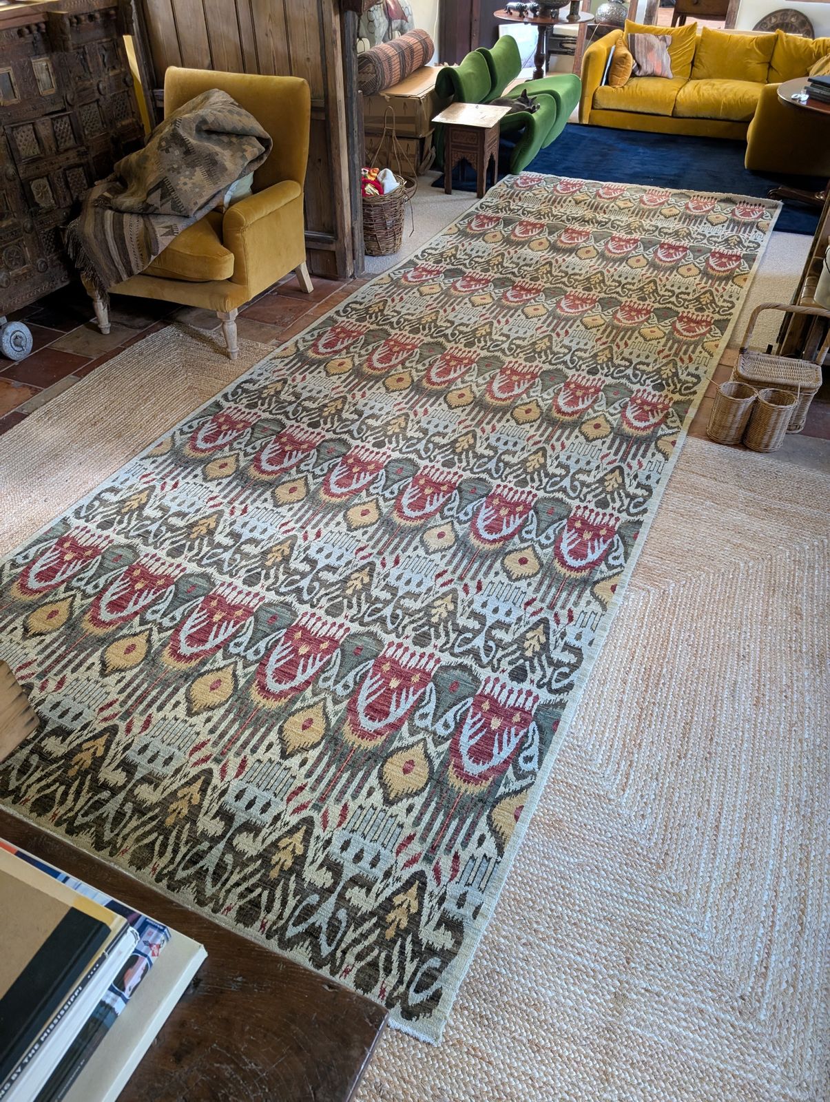 Luke Irwin Ikat 7 Hand Knotted Custom Rug (5.35x1.83m) £16.8k Rrp photo furniture
