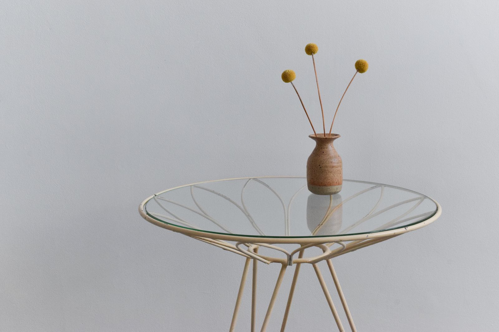Vintage 1950s French Daisy Design Side / Coffee Table