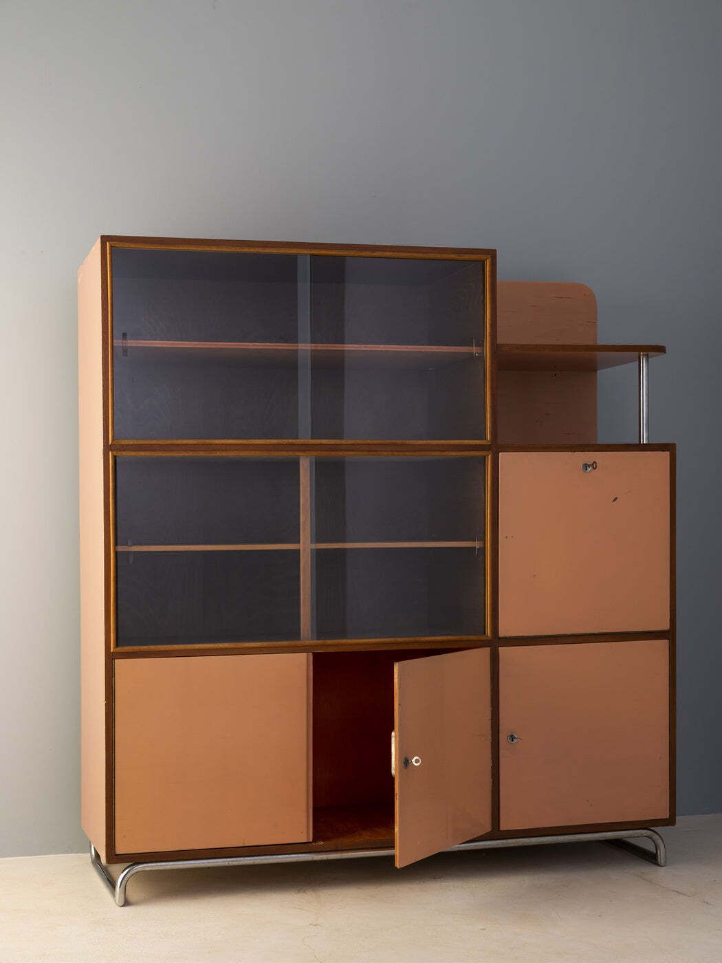 Functionalist Bookcase, Robert Slezák, 1930s, Czechoslovakia photo 2885.0