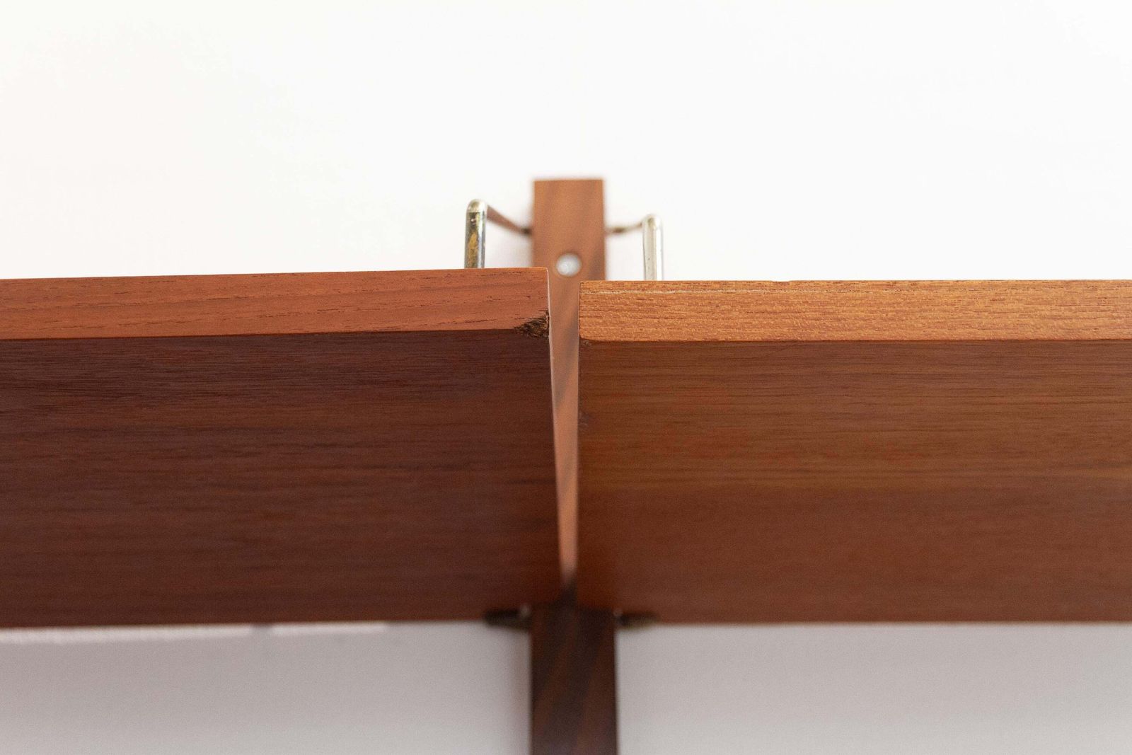 photo for sale Danish 6 Bay Modular Teak Corner Wall Unit By Poul Cadovius For Cado, 1960s.