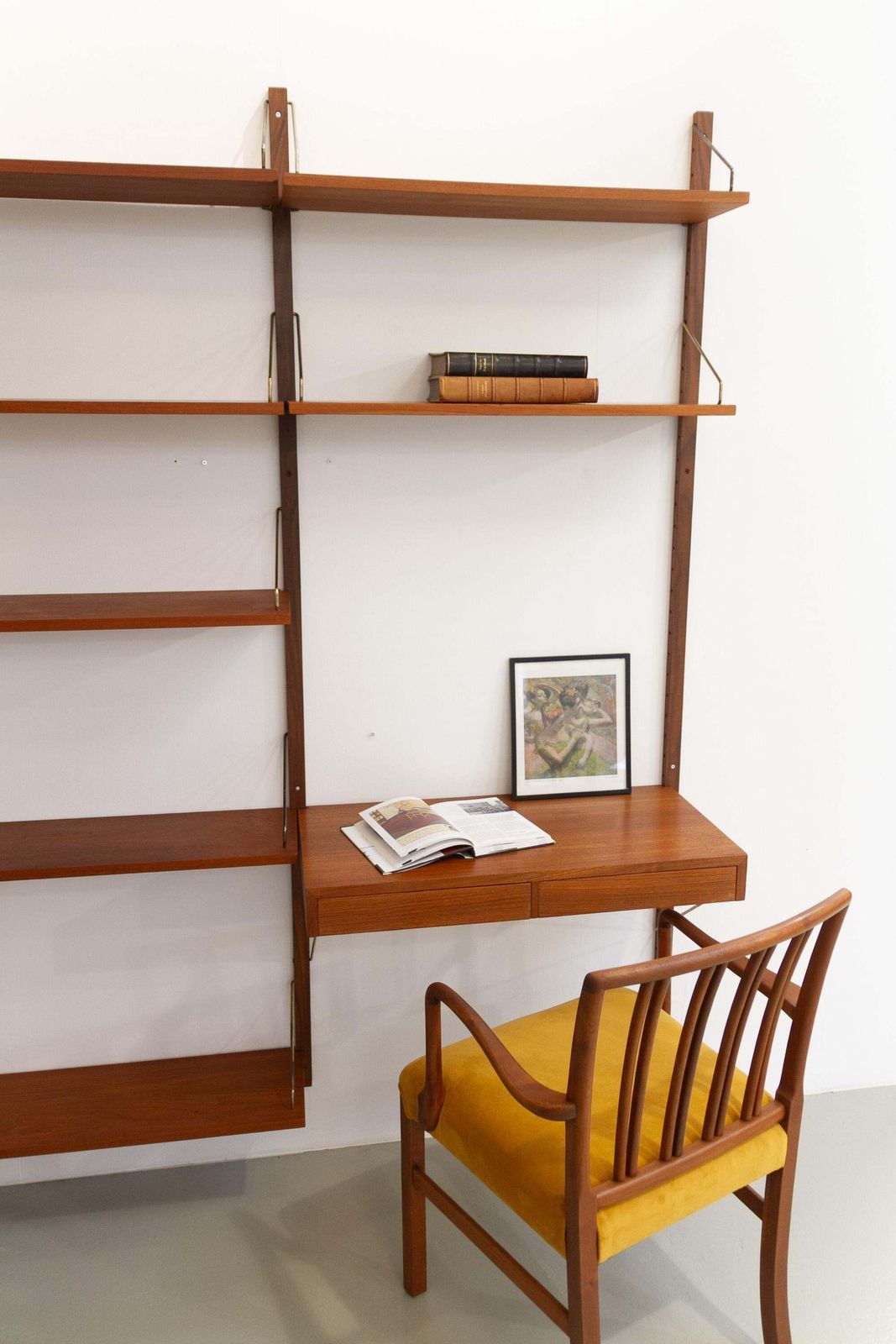 6058.0 Danish 6 Bay Modular Teak Corner Wall Unit By Poul Cadovius For Cado, 1960s. photo