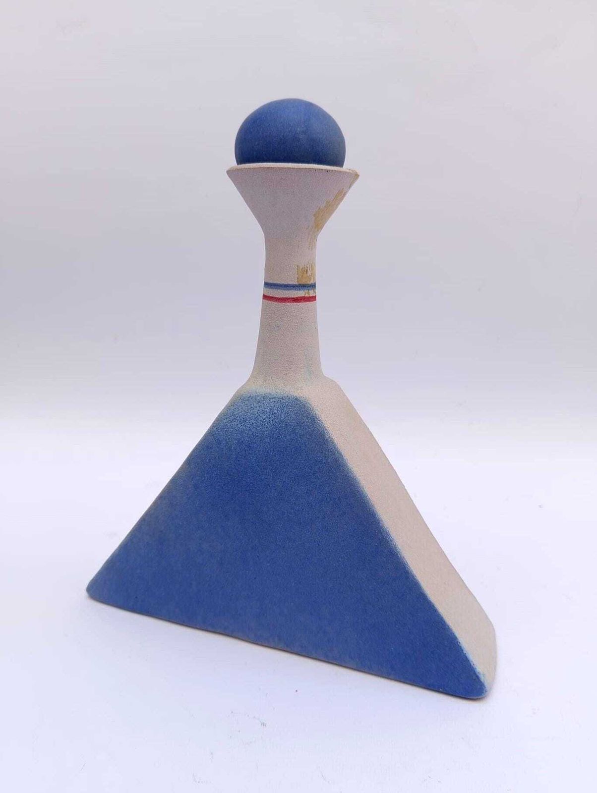 Rare Ceramic Bottle Vase Gli Etruschi Designed By Ivo De Santis, Mid Century Modern photo Home Decor