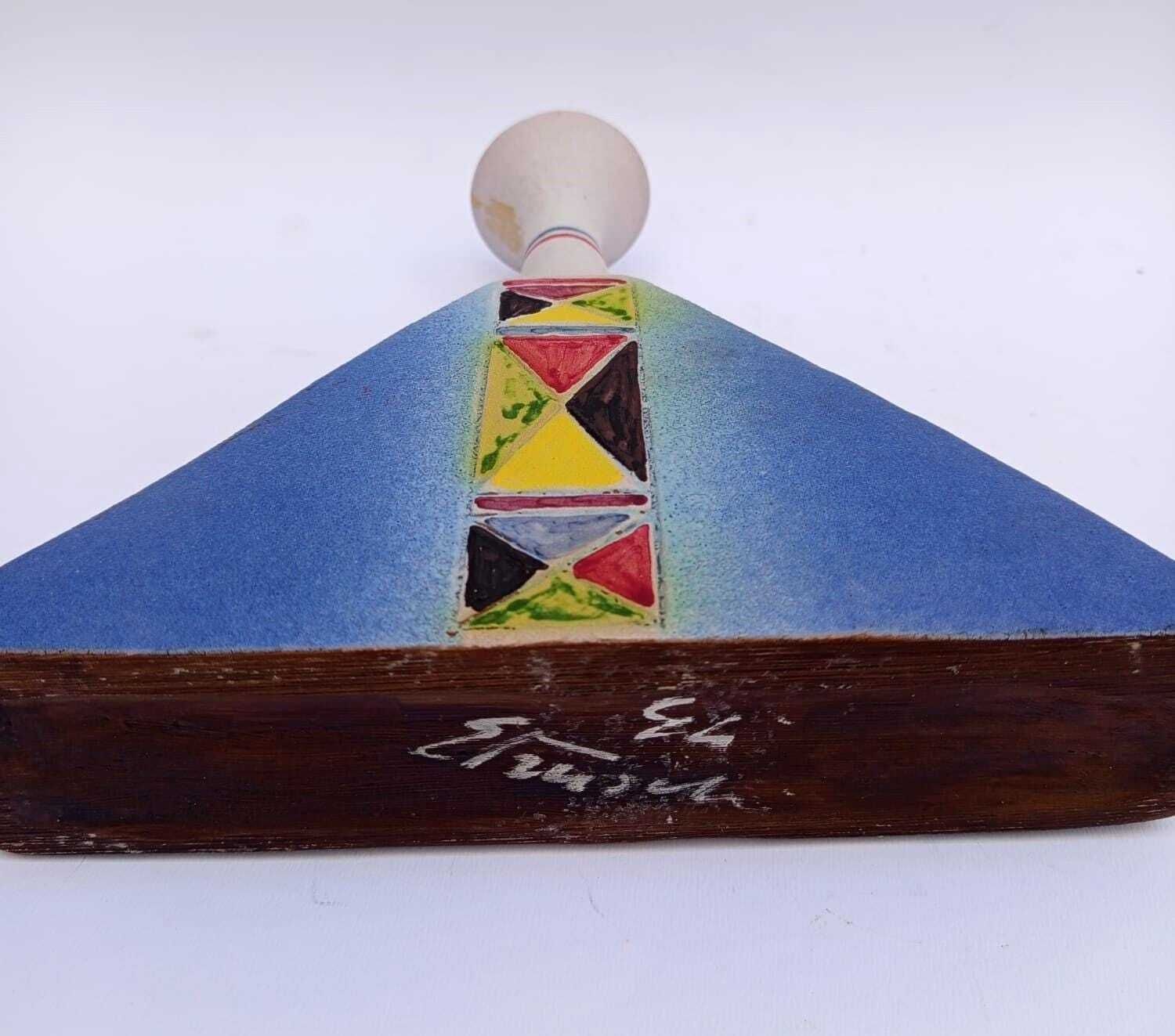 Rare Ceramic Bottle Vase Gli Etruschi Designed By Ivo De Santis, Mid Century Modern photo buy